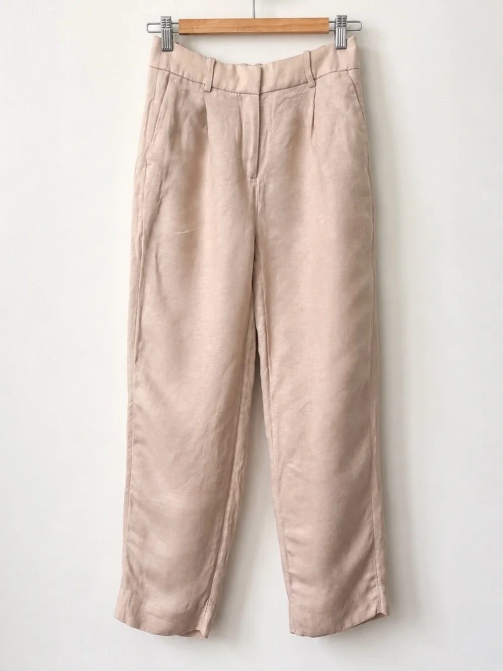 J. Crew Pleated Linen-Cupro Blend Trouser